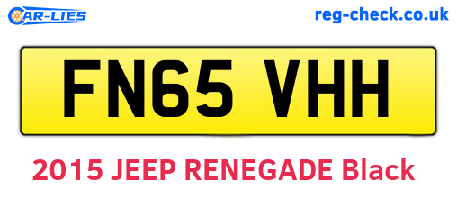 FN65VHH are the vehicle registration plates.