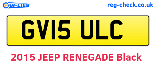 GV15ULC are the vehicle registration plates.