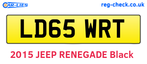 LD65WRT are the vehicle registration plates.