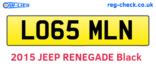 LO65MLN are the vehicle registration plates.