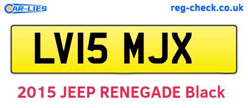 LV15MJX are the vehicle registration plates.