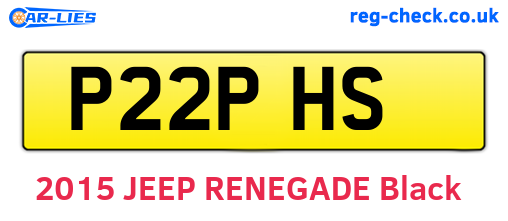 P22PHS are the vehicle registration plates.