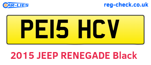 PE15HCV are the vehicle registration plates.
