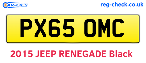 PX65OMC are the vehicle registration plates.