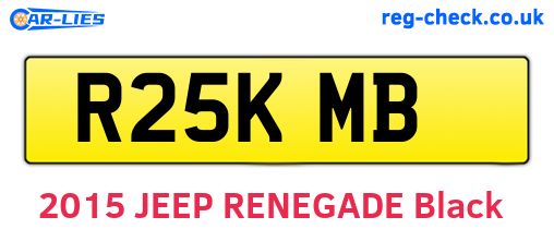 R25KMB are the vehicle registration plates.