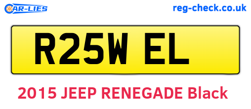 R25WEL are the vehicle registration plates.