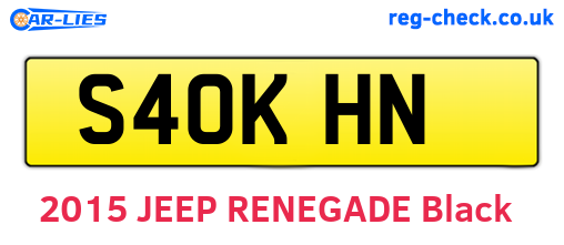 S40KHN are the vehicle registration plates.