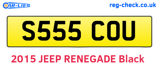 S555COU are the vehicle registration plates.
