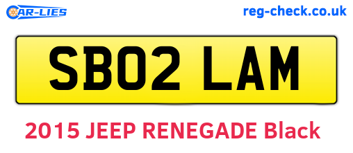 SB02LAM are the vehicle registration plates.