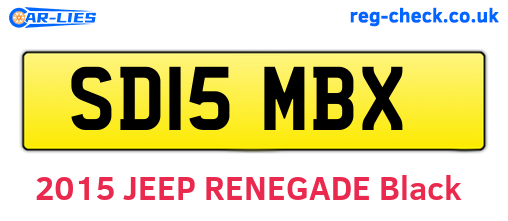 SD15MBX are the vehicle registration plates.