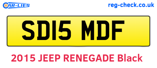 SD15MDF are the vehicle registration plates.