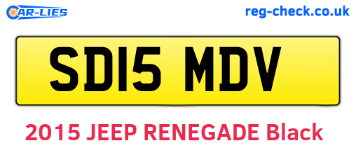 SD15MDV are the vehicle registration plates.