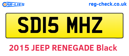 SD15MHZ are the vehicle registration plates.
