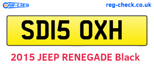 SD15OXH are the vehicle registration plates.