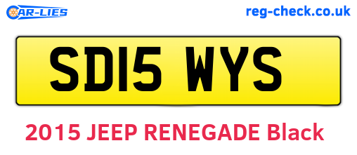 SD15WYS are the vehicle registration plates.
