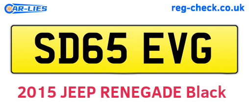 SD65EVG are the vehicle registration plates.