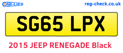 SG65LPX are the vehicle registration plates.