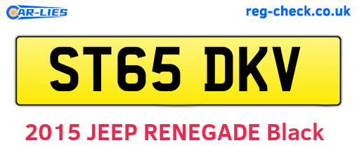 ST65DKV are the vehicle registration plates.