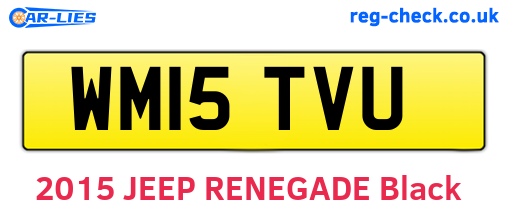 WM15TVU are the vehicle registration plates.