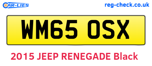 WM65OSX are the vehicle registration plates.