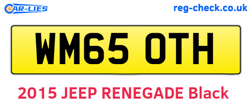 WM65OTH are the vehicle registration plates.
