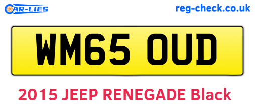 WM65OUD are the vehicle registration plates.