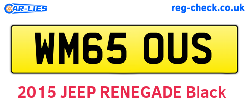 WM65OUS are the vehicle registration plates.