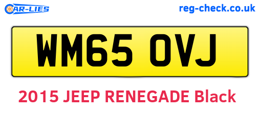 WM65OVJ are the vehicle registration plates.