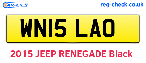 WN15LAO are the vehicle registration plates.