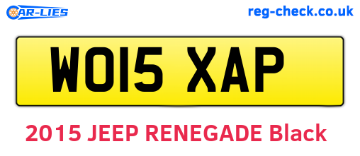 WO15XAP are the vehicle registration plates.