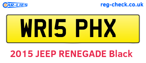 WR15PHX are the vehicle registration plates.
