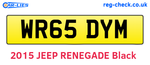 WR65DYM are the vehicle registration plates.