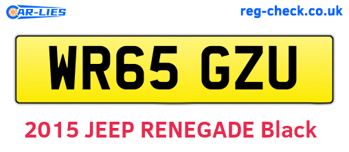 WR65GZU are the vehicle registration plates.