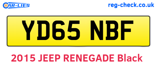 YD65NBF are the vehicle registration plates.