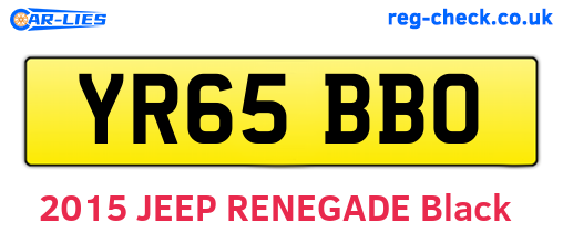 YR65BBO are the vehicle registration plates.