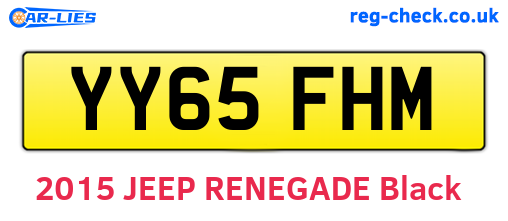 YY65FHM are the vehicle registration plates.