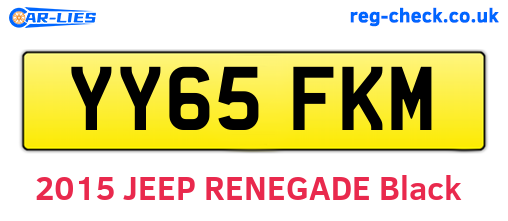 YY65FKM are the vehicle registration plates.