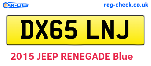 DX65LNJ are the vehicle registration plates.
