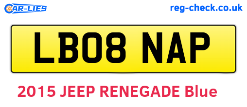 LB08NAP are the vehicle registration plates.