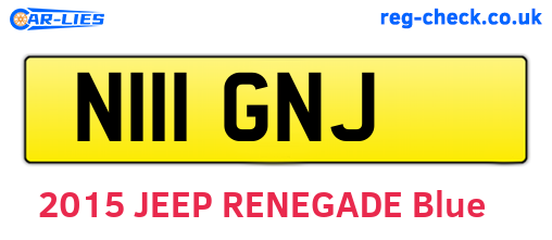 N111GNJ are the vehicle registration plates.