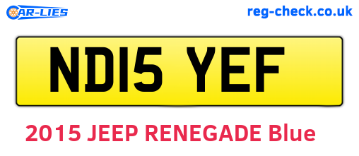 ND15YEF are the vehicle registration plates.