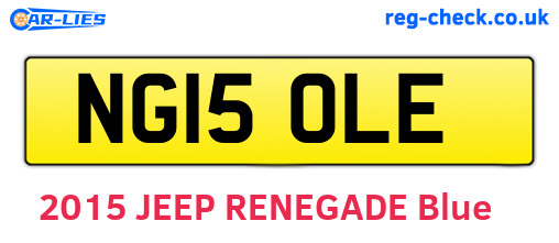 NG15OLE are the vehicle registration plates.