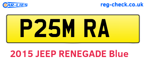 P25MRA are the vehicle registration plates.