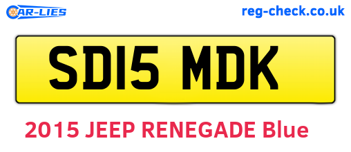 SD15MDK are the vehicle registration plates.
