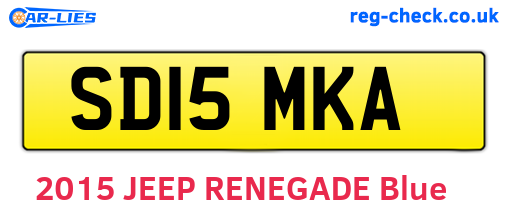SD15MKA are the vehicle registration plates.