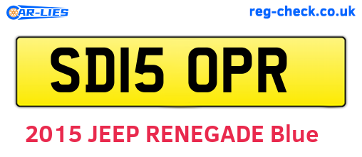 SD15OPR are the vehicle registration plates.