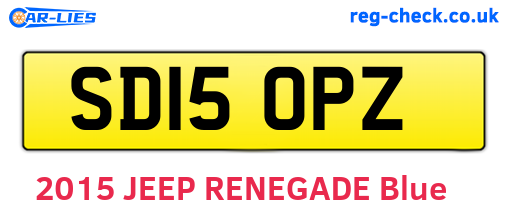 SD15OPZ are the vehicle registration plates.