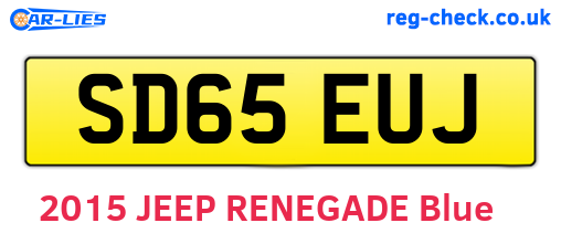 SD65EUJ are the vehicle registration plates.