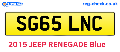 SG65LNC are the vehicle registration plates.