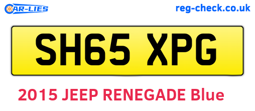 SH65XPG are the vehicle registration plates.